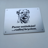 Tabuľka Pozor pes Border teriér