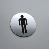 WC páni — akrylátový piktogram Circle priemer 7 cm pre hotel a kanceláriu