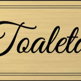 Tabuľka Toaleta Dámy — piktogramová tabuľka na WC pre ženy