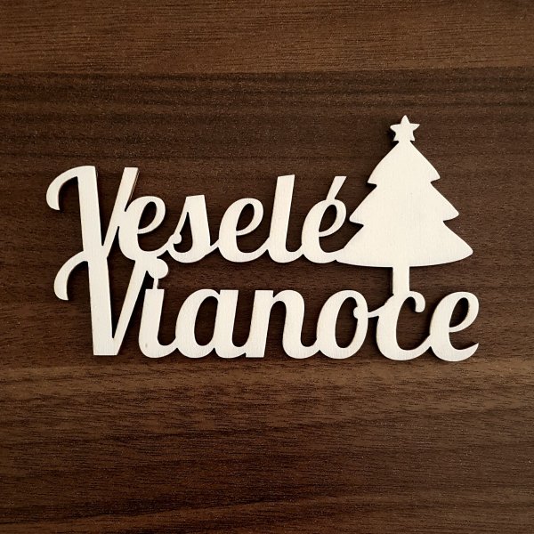 nápis veselé vianoce