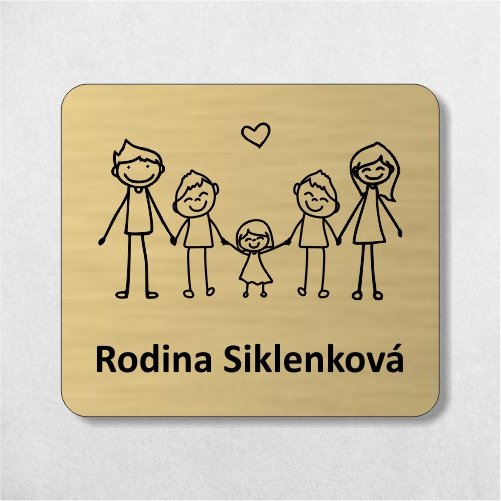 Menovka na dvere rodina