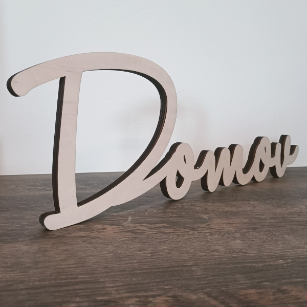 3D nápis Domov