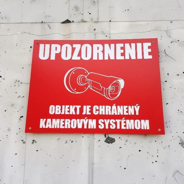 Tabuľka Pozor kamerový systém