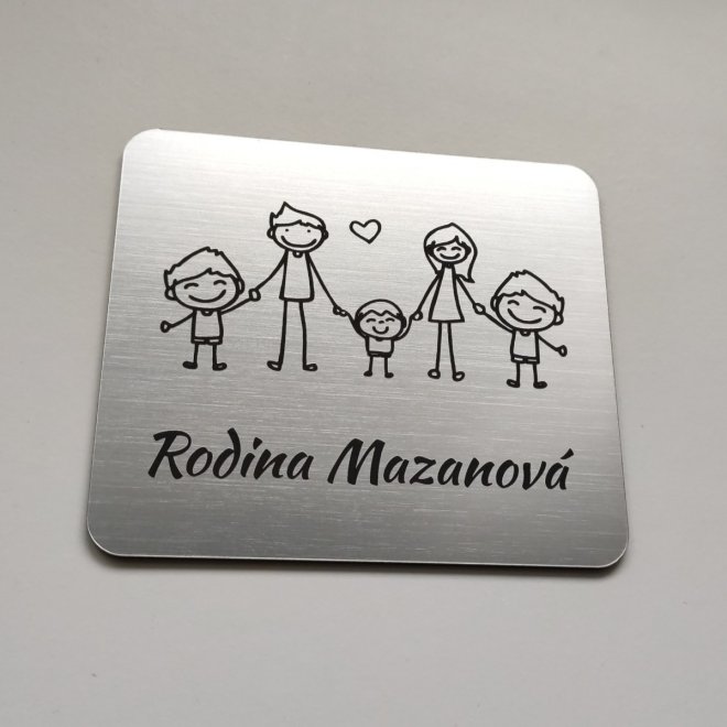 Menovka na dvere veľká rodina v4