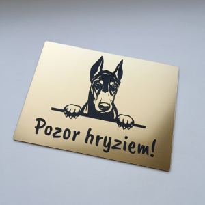 Tabuľka Pozor pes Doberman 3