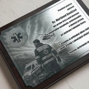 Plaketa obdĺžnik - Záchranná zdravotná služba
