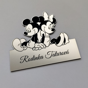 Menovka na dvere Mickey a Minnie