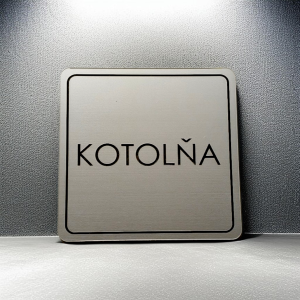 Kotolňa — akrylátový piktogram Light square 7 × 7 cm pre hotel a budovu
