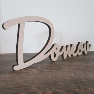 3D nápis Domov
