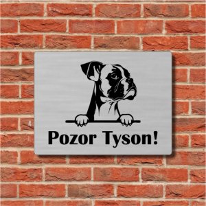 Tabuľka Pozor pes Nemecký boxer