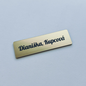 Menovka na dvere Basic Smooth — jednoduchá hladká menovka bez ornamentov