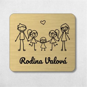 Menovka na dvere rodina