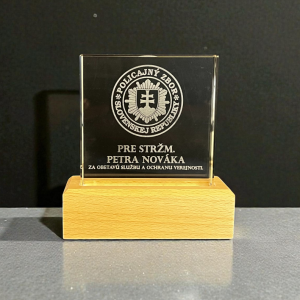 Plaketa sklenená - malá