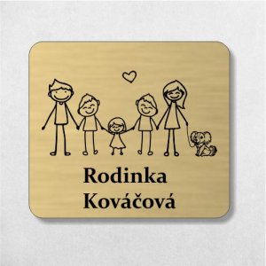 Menovka na dvere rodina