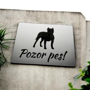 Tabuľka Pozor pes Pitbull