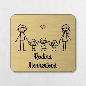 Menovka na dvere rodina