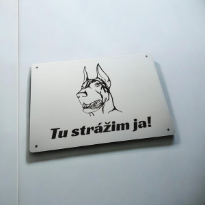 Tabuľka Pozor pes Doberman 2