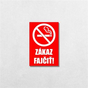 Tabuľka Zákaz fajčiť — informačná tabuľka 10×15 cm