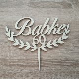 Zápich na tortu – vavrínový veniec s menom a číslom | cake topper