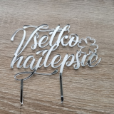 Zápich na tortu – Všetko najlepšie | drevený cake topper