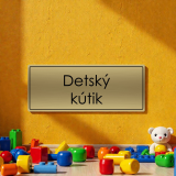 Detský kútik — akrylátová tabuľka Light square 30 × 12 cm pre hotel a prevádzku