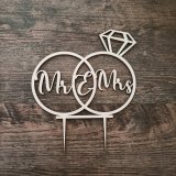 Zápich na tortu – Mr & Mrs | svadobný cake topper