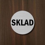 Sklad — akrylátový piktogram Circle priemer 7 cm pre hotel a prevádzku