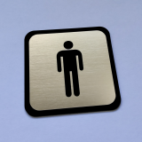 WC páni — akrylátová tabuľka Smooth square 7 × 7 cm pre hotel a kanceláriu