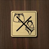 Zákaz vstupu v plavkách — akrylátový piktogram Light square 7 × 7 cm pre bazén