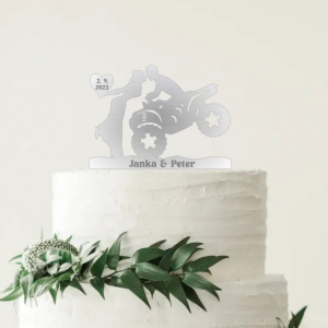 Zápich na tortu – štvorkolka s menami | personalizovaný cake topper