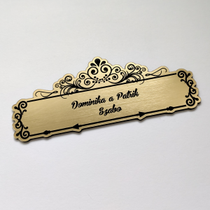 Menovka Deluxe Ornament — samolepiaca akrylátová ornamentová menovka 13×5,2 cm